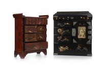 Lot 1024 - TWO EARLY 20TH CENTURY JAPANESE TABLE CABINETS...