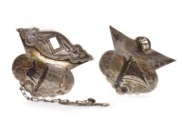 Lot 1048 - EARLY 20TH CENTURY NIELLO SILVER BELT BUCKLE...