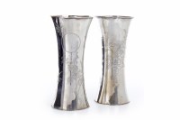 Lot 1086 - PAIR OF EARLY 20TH CENTURY CHINESE SILVER...