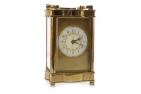 Lot 1401 - LATE VICTORIAN CARRIAGE CLOCK the movement by...