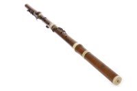 Lot 1421 - 19TH CENTURY FRUITWOOD FLUTE by G. French,...