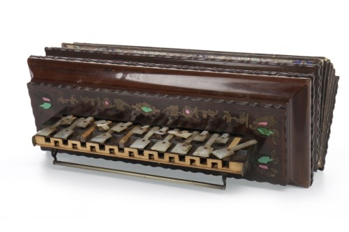 Lot 1438 - VICTORIAN MELODIAN with mother of pearl keys...