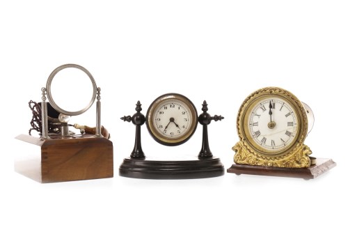 Lot 1445 - TWO EARLY 20TH CENTURY BEDSIDE TIMEPIECES one...
