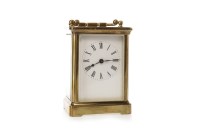 Lot 1454 - EARLY 20TH CENTURY BRASS CARRIAGE CLOCK the...