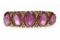 Lot 506 - VICTORIAN STYLE GEM SET RING the boat shaped...