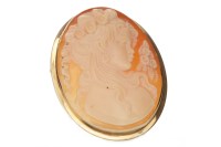 Lot 564 - 1960S CAMEO BROOCH set with a cameo carved to...
