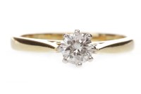 Lot 641 - DIAMOND SOLITAIRE RING with an eight claw set...