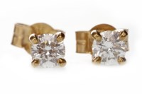 Lot 678 - PAIR OF DIAMOND STUD EARRINGS each with a four...