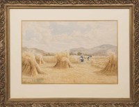 Lot 76 - WILLIAM DALGLISH (1860 - 1909), CORN HARVEST...