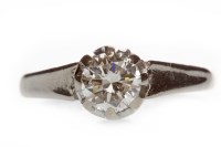 Lot 747 - DIAMOND SOLITAIRE RING with an eight claw set...