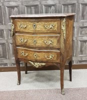 Lot 1664 - KINGWOOD, FLORAL MARQUETRY AND GILTMETAL...