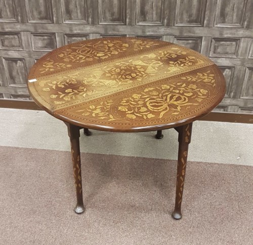 Lot 1666 - ATTRACTIVE MAHOGANY AND FLORAL MARQUETRY OVAL...