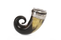 Lot 1672 - LATE 18TH CENTURY HORN SNUFF MULL the hinged...