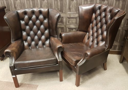 Lot 1710 - PAIR OF WING BACK ARM CHAIRS of GEORGE III...