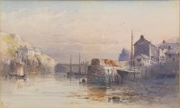 Lot 107 - CHARLES WHYMPER (BRITISH 1853 - 1941), HARBOUR...