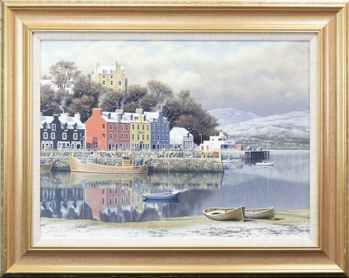 Lot 149 - * MALCOLM BUTTS, TOBERMORY oil on canvas,...
