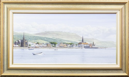 Lot 157 - * MALCOLM BUTTS, CALM HARBOUR SCENE oil on...