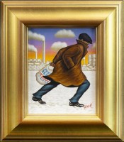 Lot 136 - GRAHAM MCKEAN, THE DEPARTURE OF WINTER oil on...