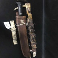 Lot 67 - JAPANESE TANTO with carved bone handle and...