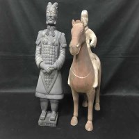 Lot 68 - TWO CONTEMPORARY TERRACOTTA MODELS IN ANCIENT...