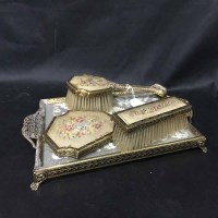 Lot 84 - CROWN STAFFORDSHIRE CHINA DRESSING TABLE SET...