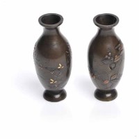 Lot 288 - TWO EARLY 20TH CENTURY JAPANESE BRONZE...