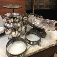 Lot 140 - VICTORIAN SILVER PLATED SERVING BASKET
