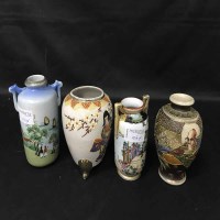 Lot 183 - FOUR VARIOUS JAPANESE VASES and a Chinese...