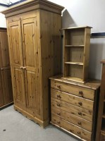 Lot 193 - GROUP OF MODERN PINE FURNITURE including three...