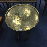 Lot 219 - BRASS TOPPED OCCASIONAL TABLE