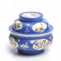 Lot 300 - 20TH CENTURY CHINESE CERAMIC LIDDED BOWL with...