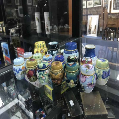 Lot 240 - LOT OF MINIATURE CONTEMPORARY GINGER JARS WITH...
