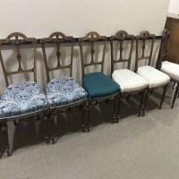 Lot 260 - SET OF SIX VICTORIAN WALNUT SINGLE CHAIRS