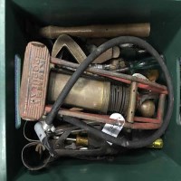 Lot 272 - LOT OF VINTAGE TOOLS including wooden handled...