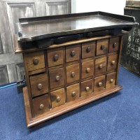 Lot 273 - SET OF WOODEN RECTANGULAR SPICE DRAWERS with...