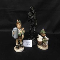 Lot 277 - THREE HUMMEL FIGURES along with a Royal...