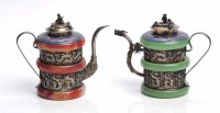 Lot 312 - TWO 20TH CENTURY CHINESE CLOISONNE TEA POTS in...