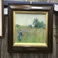 Lot 365 - BRITISH IMPRESSIONIST SCHOOL, GIRLS PICKING...