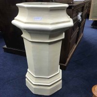 Lot 373 - PAIR OF HEXAGONAL WHITE PAINTED CHIMNEY STACKS