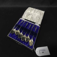 Lot 394 - SET OF SIX CHINESE SILVER TEASPOONS with...
