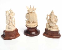 Lot 317 - THREE EARLY 20TH CENTURY INDIAN IVORY CARVINGS...