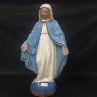 Lot 411 - PLASTER FIGURE OF MADONNA along with a plaster...