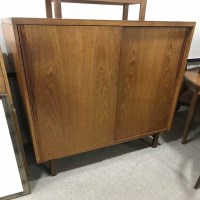 Lot 479 - RETRO TEAK TWO DOOR CUPBOARD