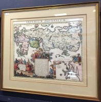 Lot 325 - 19TH CENTURY HAND COLOURED MAP OF JAPAN...