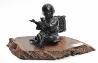 Lot 330 - LATE 19TH CENTURY JAPANESE BRONZE MODEL OF A...