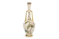 Lot 1244 - ROYAL WORCESTER ELONGATED DOUBLE HANDLED GOURD...