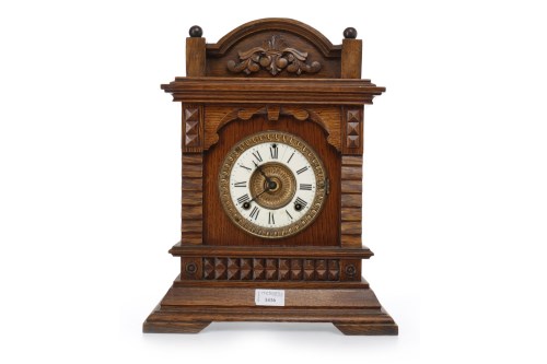 Lot 1416 - VICTORIAN MANTEL CLOCK the two train eight day...