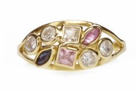 Lot 624 - GEM SET RING with an openwork bezel with...