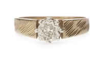 Lot 732 - NINE CARAT GOLD DIAMOND SOLITAIRE RING the...