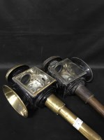 Lot 5 - TWO LATE 19TH CENTURY COACH LAMPS Stevenson &...